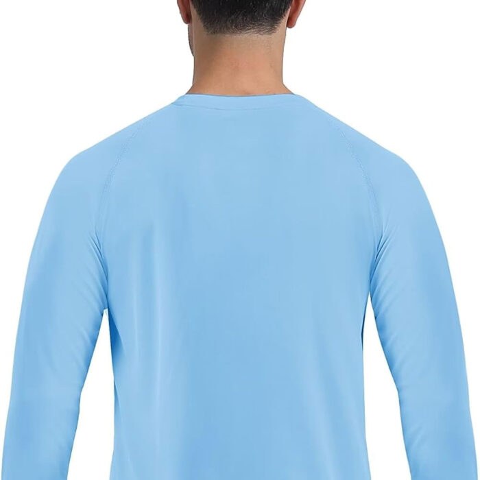 Men's Sun Protection Shirts UPF 50+Men's UPF 50+ Sun Protection UV SPF Shirts Long Sleeve Lightweight UV Long Sleeve Rash Guard Shirts