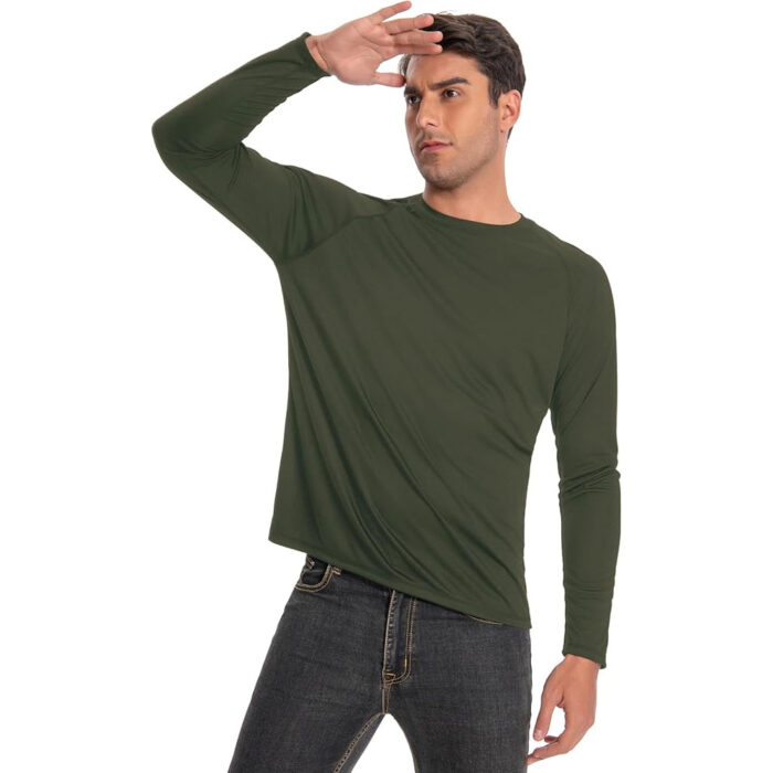 Men's Sun Protection Shirts UPF 50+ UV Long Sleeve Rash Guard Shirts