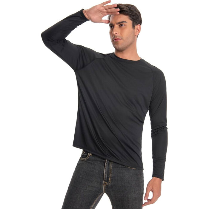 Men's Sun Protection Shirts UPF 50+ UV Long Sleeve Rash Guard Shirts