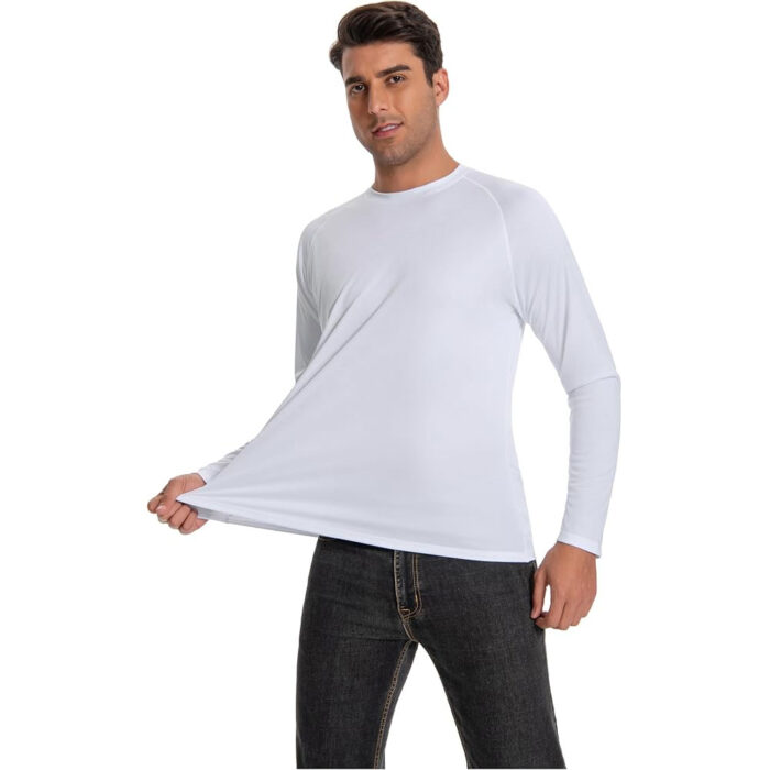 Men's Sun Protection Shirts UPF 50+ UV Long Sleeve Rash Guard Shirts