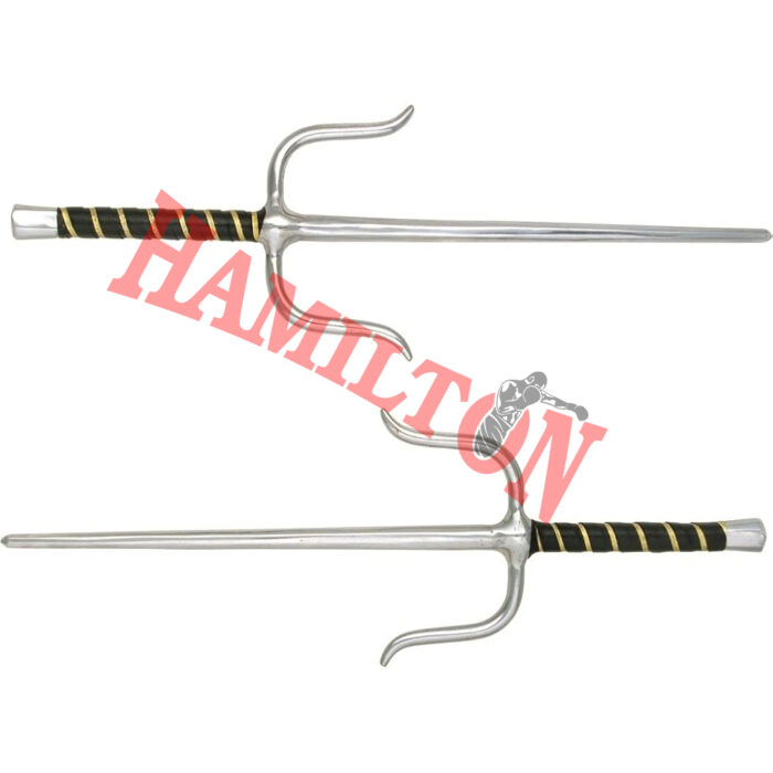 MASTER USA Martial Arts Training SAIS, Stainless Steel Blades, Wrapped Handle, Practice, Cosplay, Pack of 2