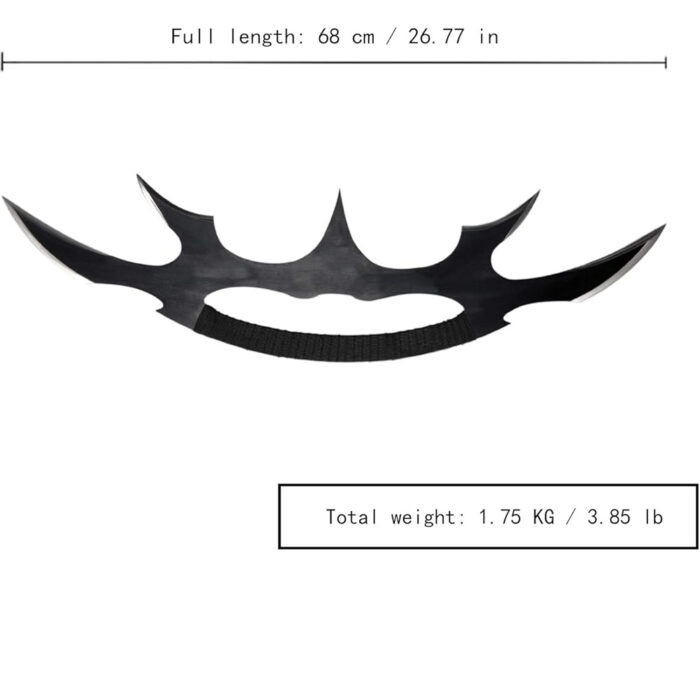 Carbon Steel Crescent Moon Blade Real Metal Handmade Katana Cosplay Sword
