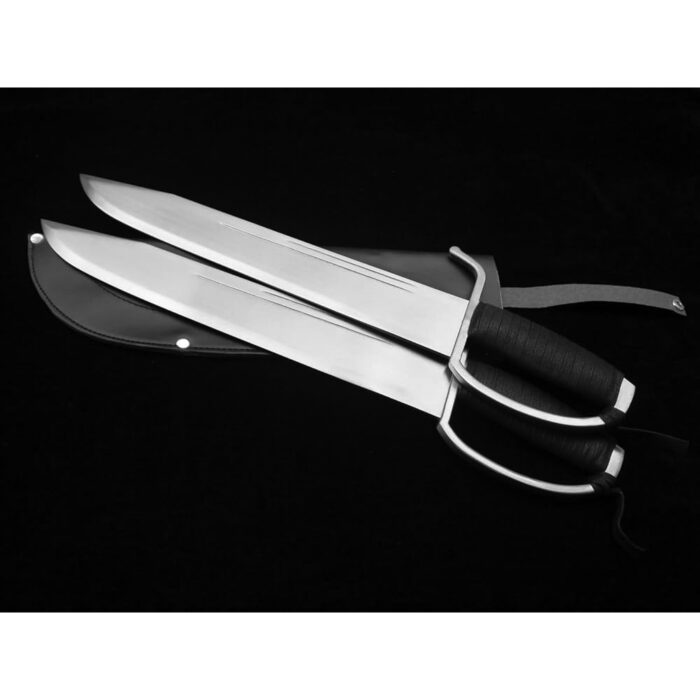 North Wing Chun Bart Cham Dao,Stainless Steel,Leather Scabbard,Training Equipment