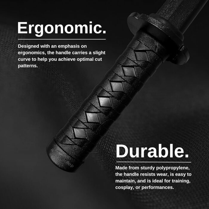 Black Polypropylene Training Short Sword (Mokume Wakizashi 23.5")