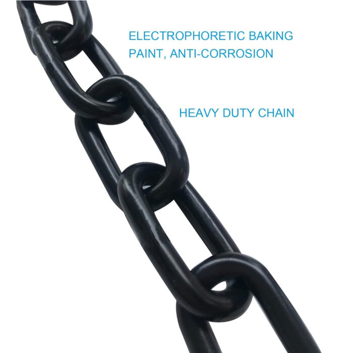 2Pcs 23 Inch Black Heavy Duty Hanging Chains with 4 Carabiners