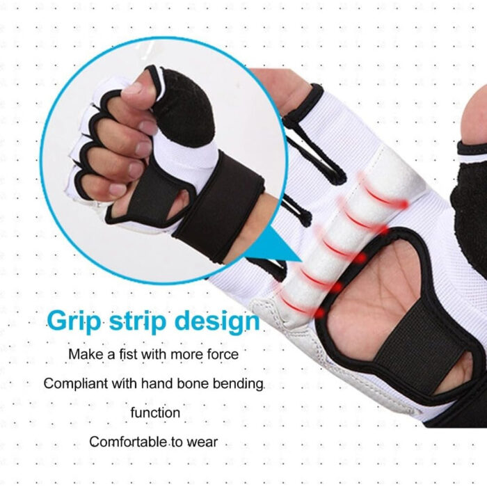Soft Iron Fitness Gloves with Lengthen Wrist Strap for Gym Boxing, Taekwondo, Running Training, Washable
