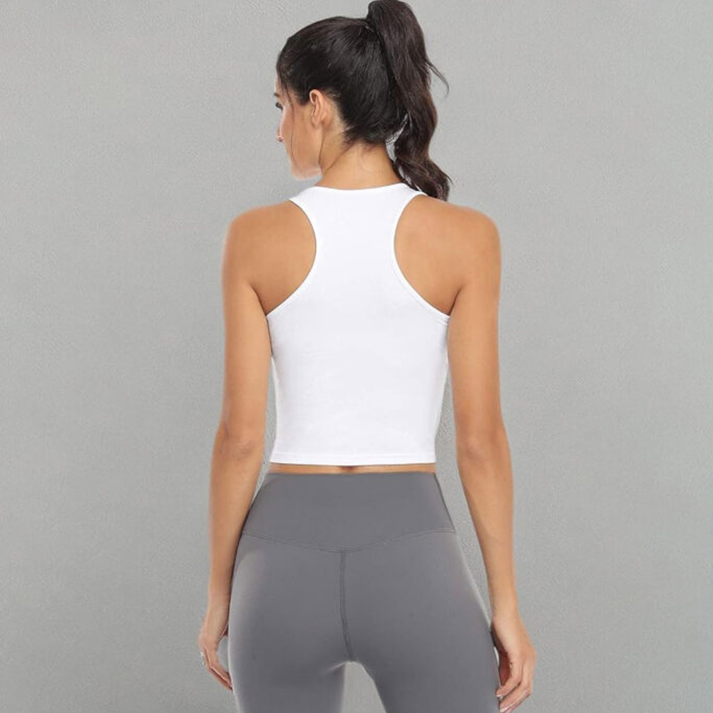 Women's Dry Fit Crop Top - Short Sleeve Crew Neck Stretch Athletic Tee