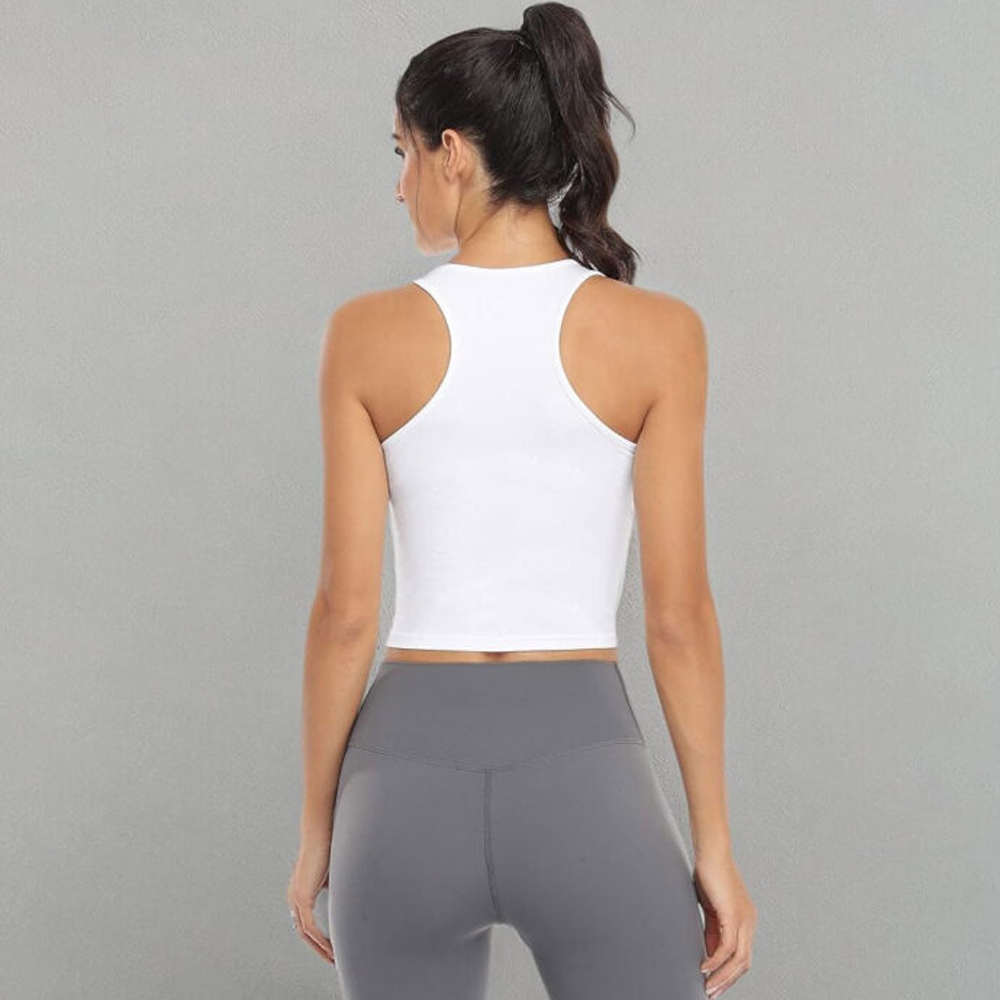 Women's Dry Fit Crop Top - Short Sleeve Crew Neck Stretch Athletic Tee