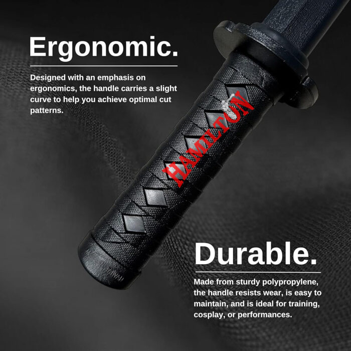 Black Polypropylene Training Short Sword (Mokume Wakizashi 23.5")