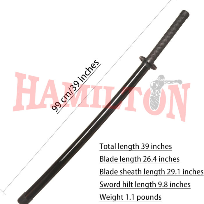 39-Inch High-Strength Plastic Sparring Iaido Training Japanese Samurai Blade Prop with Sheath