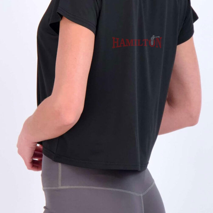 Women's Dry Fit Crop Top - Short Sleeve Crew Neck Stretch Athletic Tee