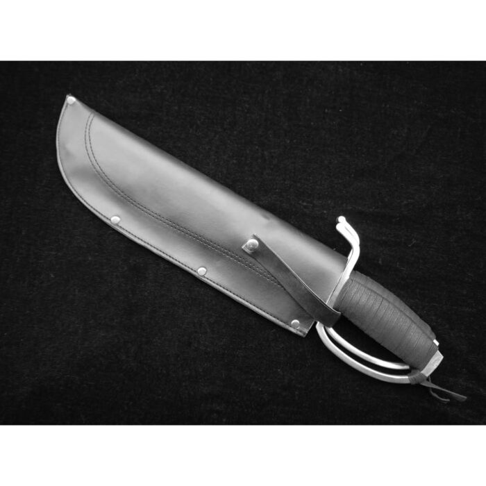 North Wing Chun Bart Cham Dao,Stainless Steel,Leather Scabbard,Training Equipment