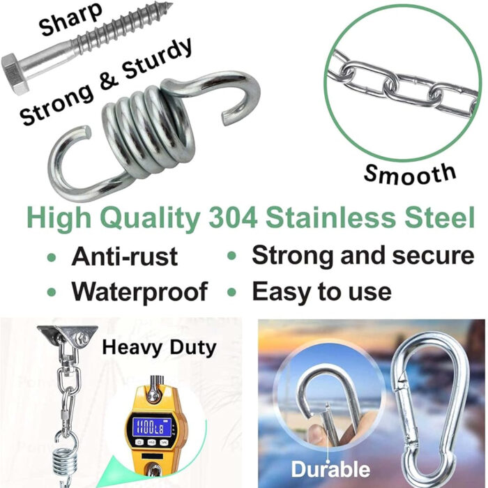 Heavy Duty Porch Swing Hanger, 360 Swivel Ceiling Hooks for Punching Bag,Gym (Screw)