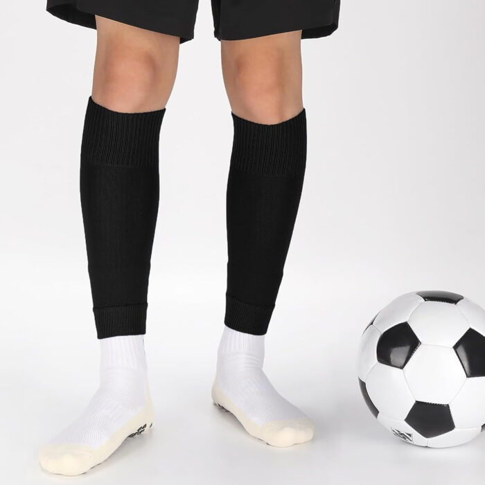 Pairs Leg Sleeves Pre-Cut Soccer Sleeves Compatible with Grip Socks Shin Guards Sleeves for Soccer Footbal