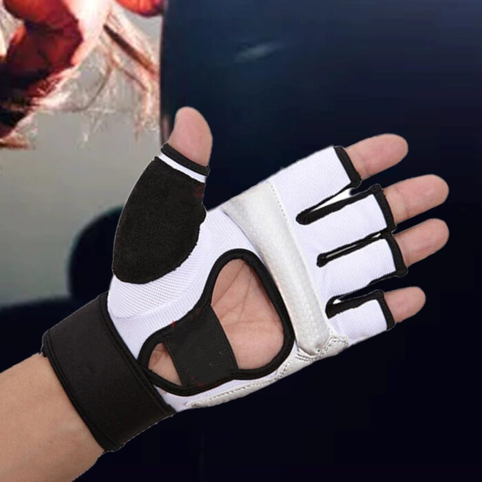 Soft Iron Fitness Gloves with Lengthen Wrist Strap for Gym Boxing, Taekwondo, Running Training, Washable