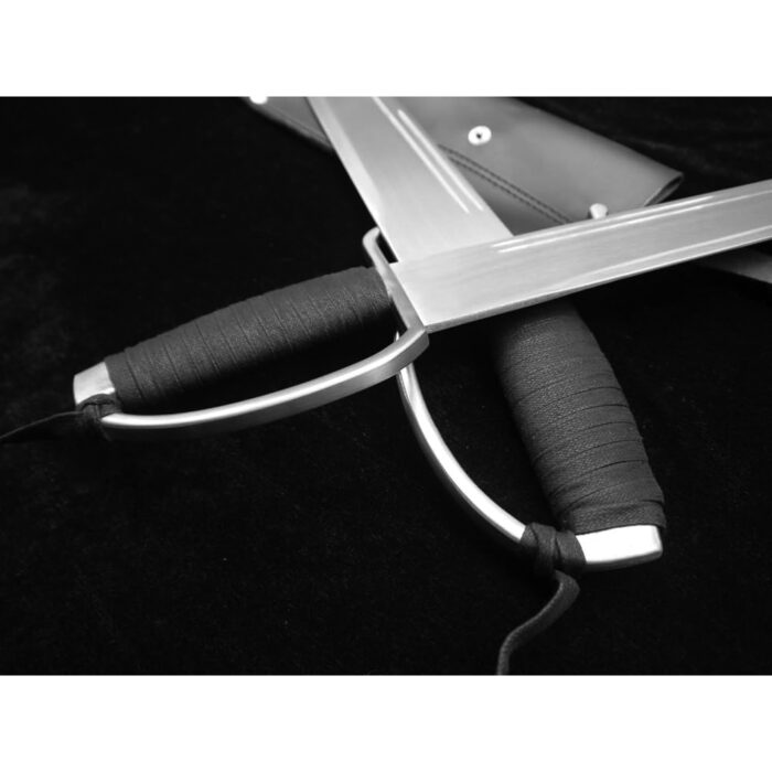 North Wing Chun Bart Cham Dao,Stainless Steel,Leather Scabbard,Training Equipment
