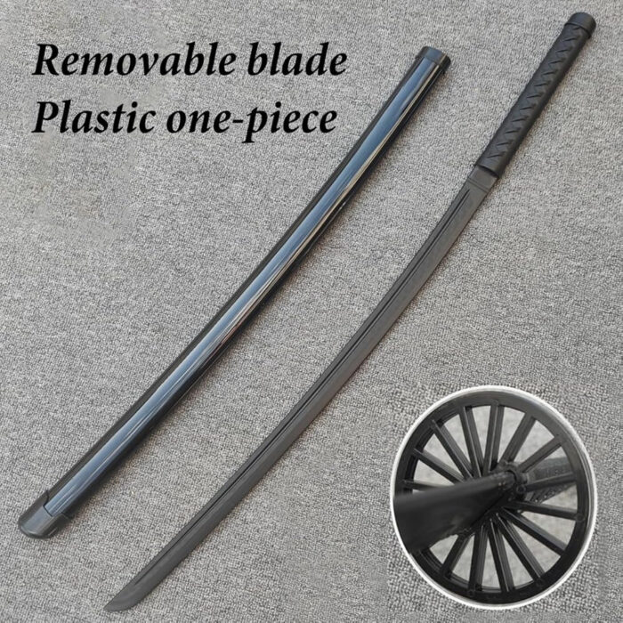 39-Inch High-Strength Plastic Sparring Iaido Training Japanese Samurai Blade Prop with Sheath