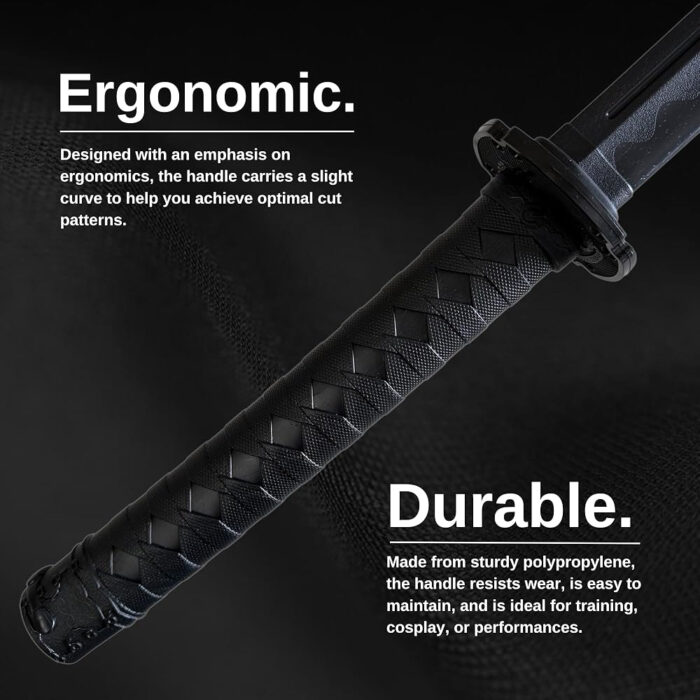 Martial Arts Polypropylene Training Sword Equipment (39") with Black Saya