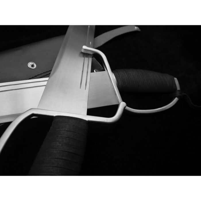 North Wing Chun Bart Cham Dao,Stainless Steel,Leather Scabbard,Training Equipment