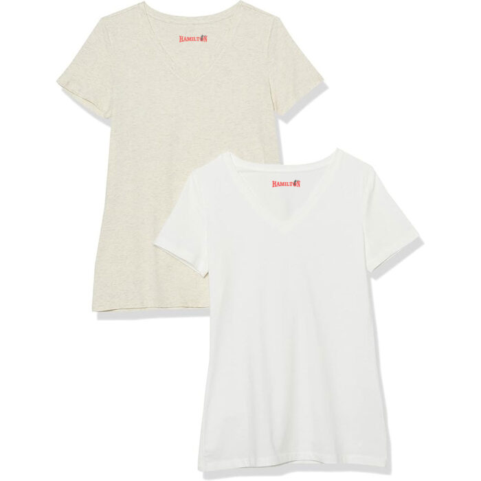 Essentials Women's Classic-Fit Short-Sleeve V-Neck T-Shirt, Multipacks