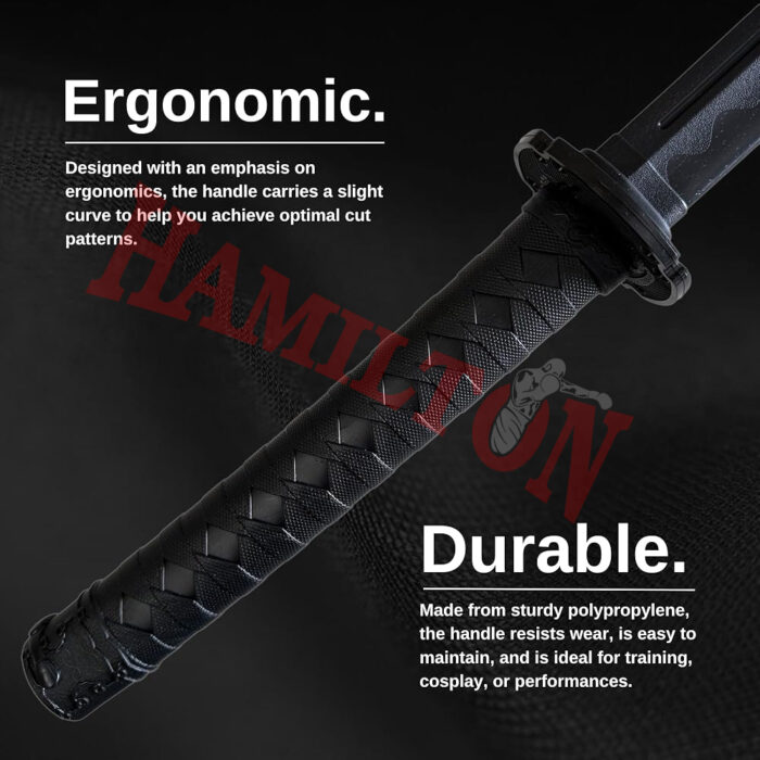 Martial Arts Polypropylene Training Sword Equipment (39") with Black Saya Scabbard