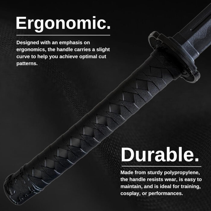 Martial Arts Polypropylene Training Sword Equipment (39") with Black Saya Scabbard