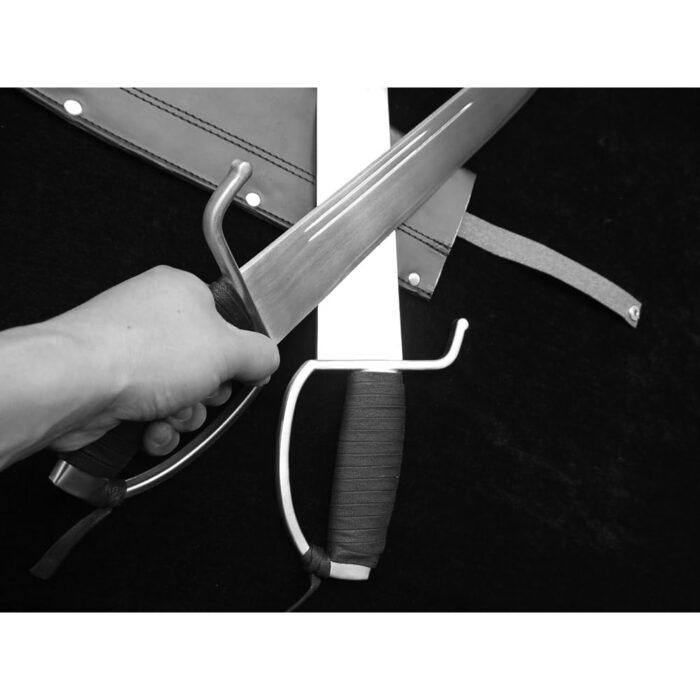 North Wing Chun Bart Cham Dao,Stainless Steel,Leather Scabbard,Training Equipment