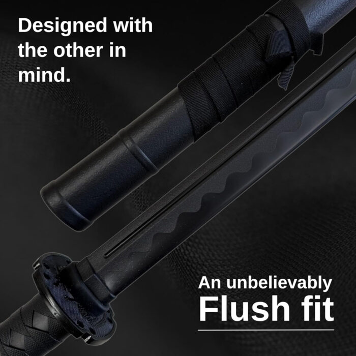 Martial Arts Polypropylene Training Sword Equipment (39") with Black Saya Scabbard