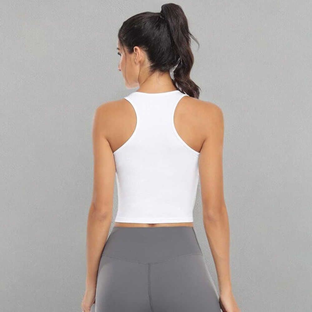 Women's Dry Fit Crop Top - Short Sleeve Crew Neck Stretch Athletic Tee